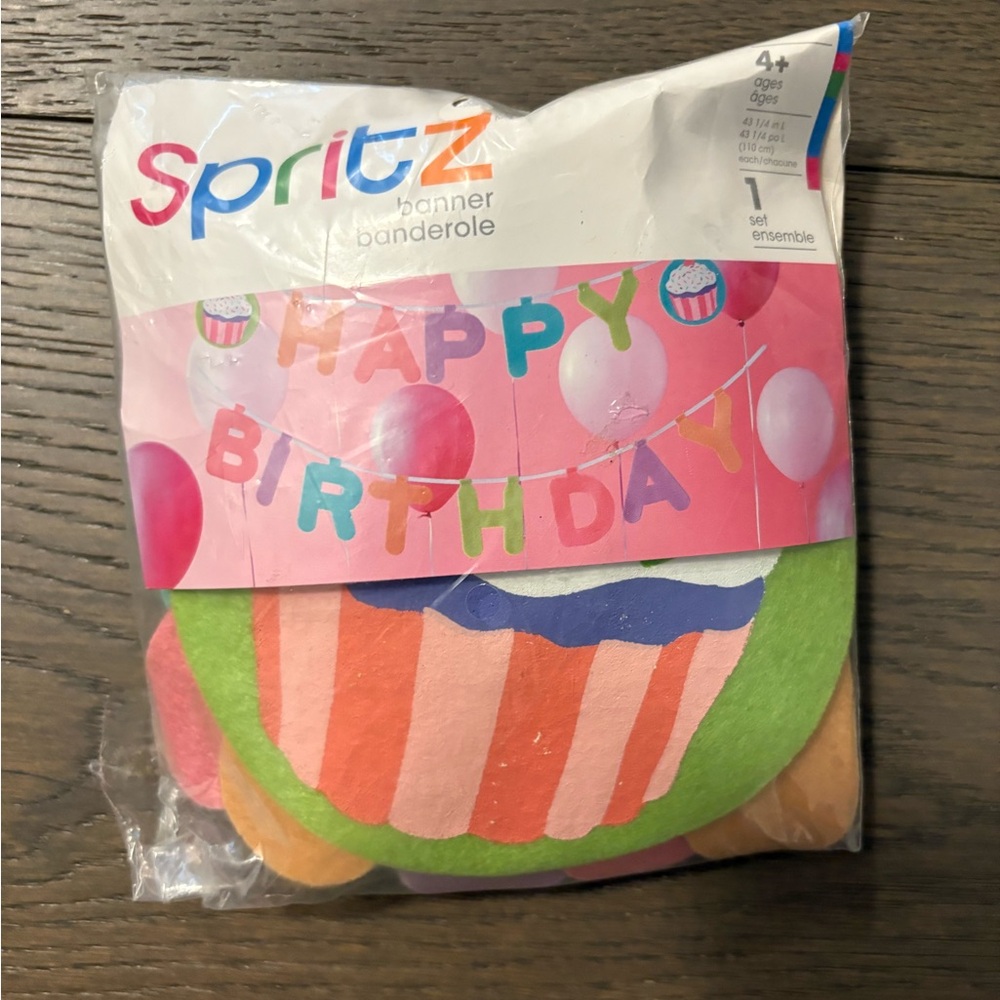 Target felt fabric birthday banner new sealed package